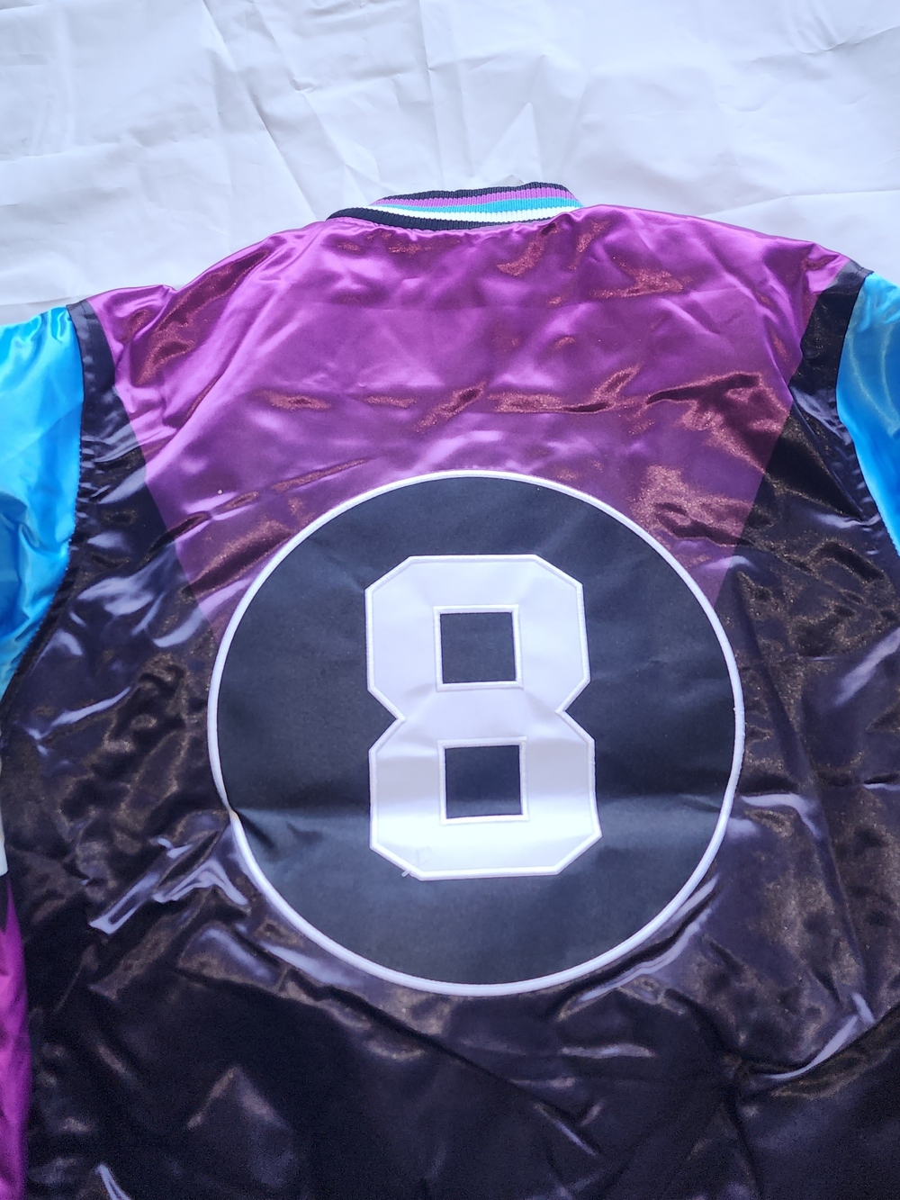 HEATHER CLASSICS MEN'S MARTIN DAMN GINA SATIN JACKET BLACK/PURPLE SIZE SMALL NWT - Picture 8 of 14